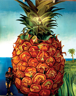 Pineapple Detail from Larger Mural in Denmark